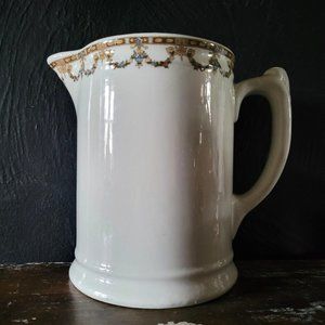 Antique John Maddock & Sons Vitrified Pitcher c 1896-1906, Munderloh & Co.